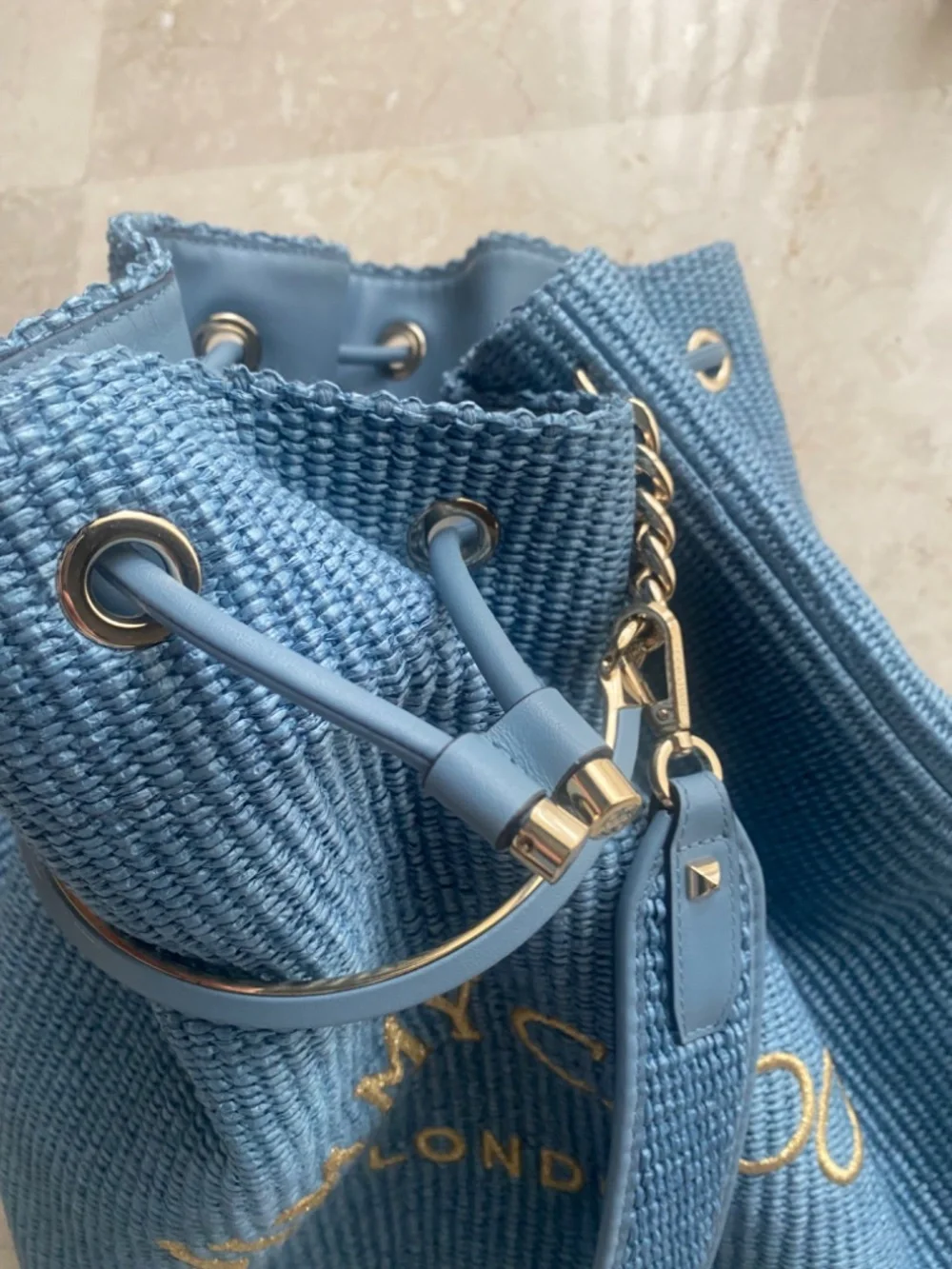 Jimmy Choo Bon Bon bucket bag. Maxi